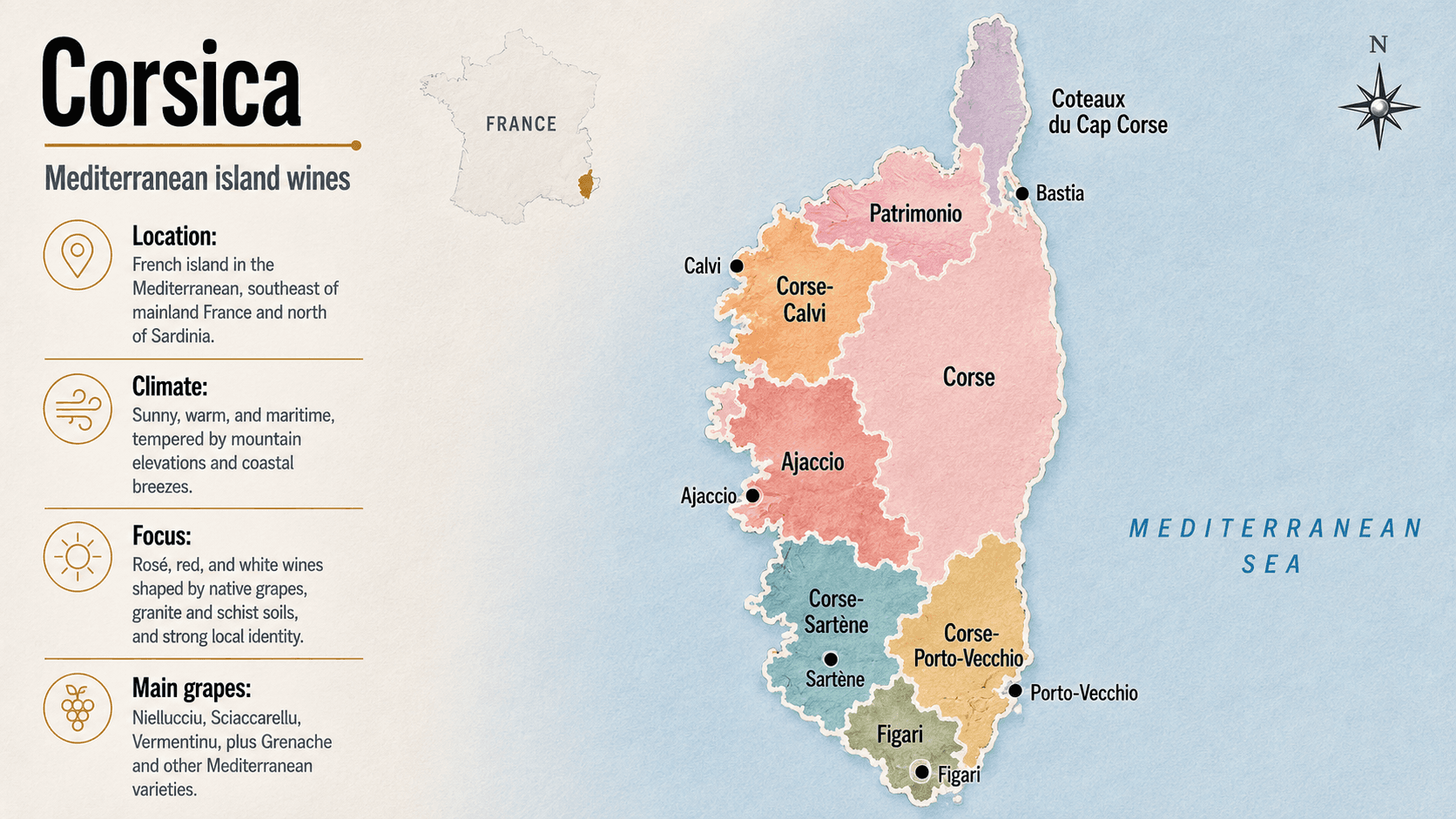 corsica wine regions map