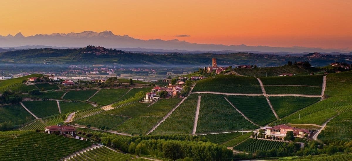 the hills of barbaresco around the langhe area