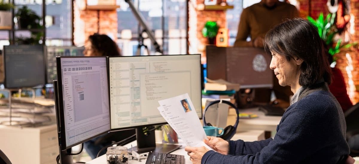 hotel manager using technology to sort cv applications