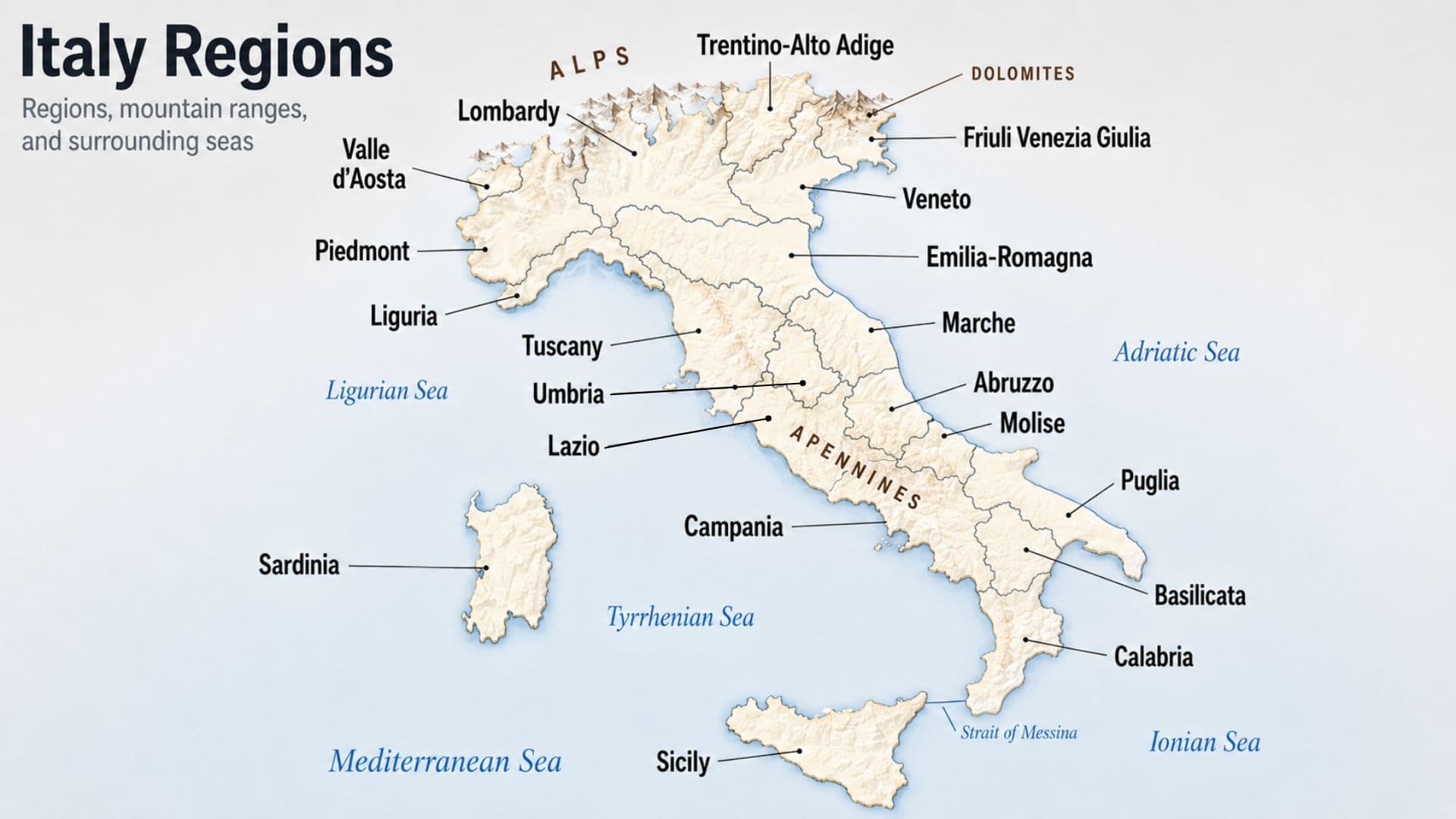 italy map of subregions