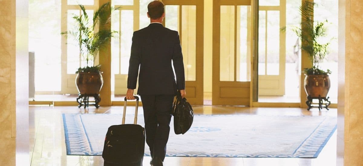 guest departing from a luxury hotel experience
