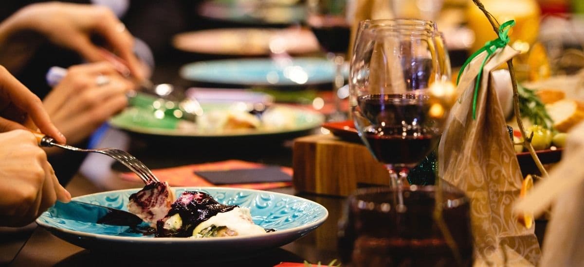 fine dining plate on a luxury restaurant table setting