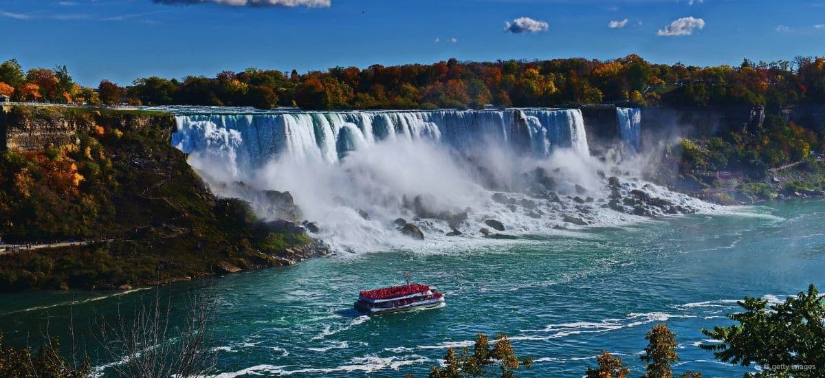 niagara falls in the niagara peninsula of canada