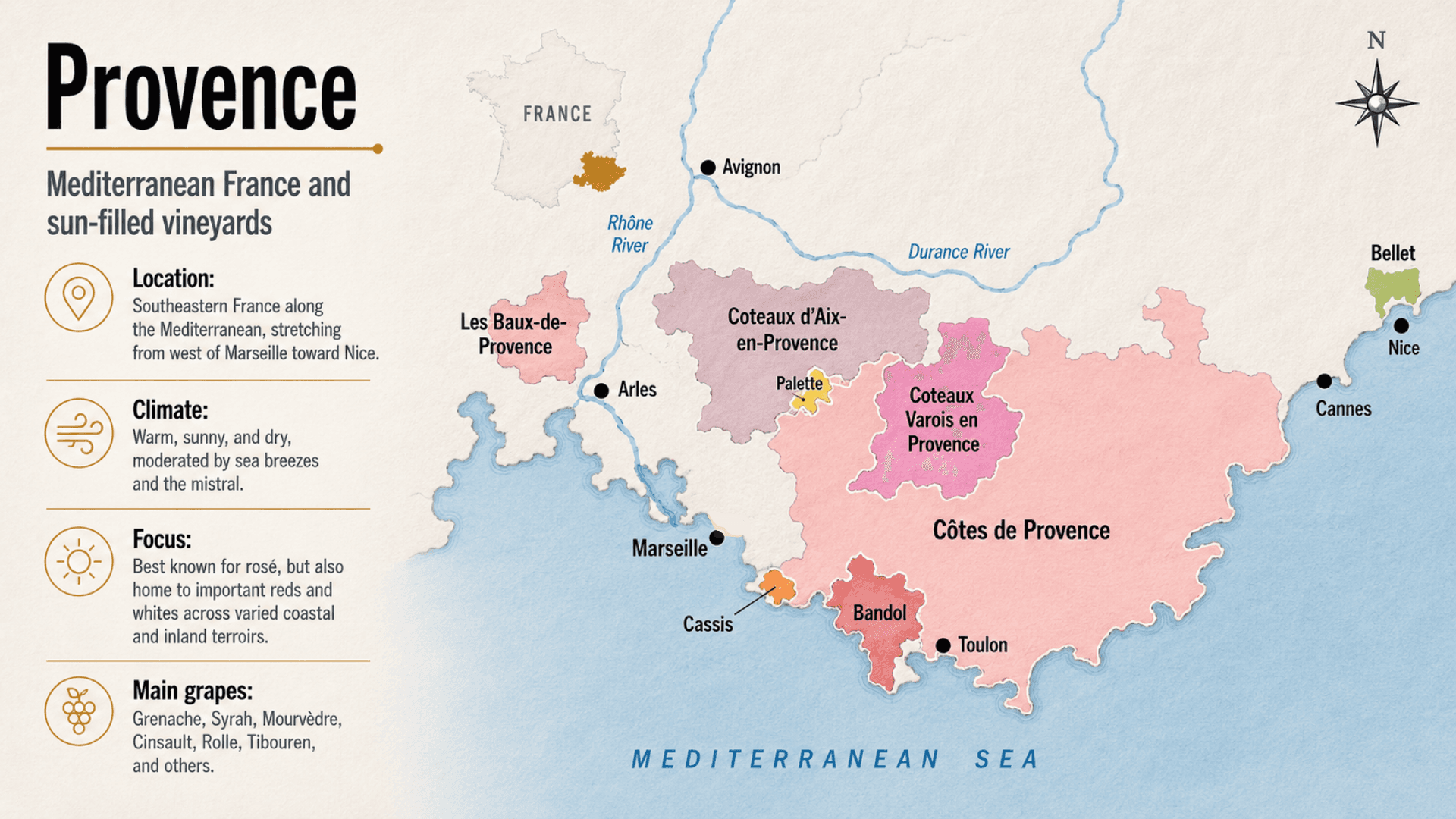 wine maps of provence france