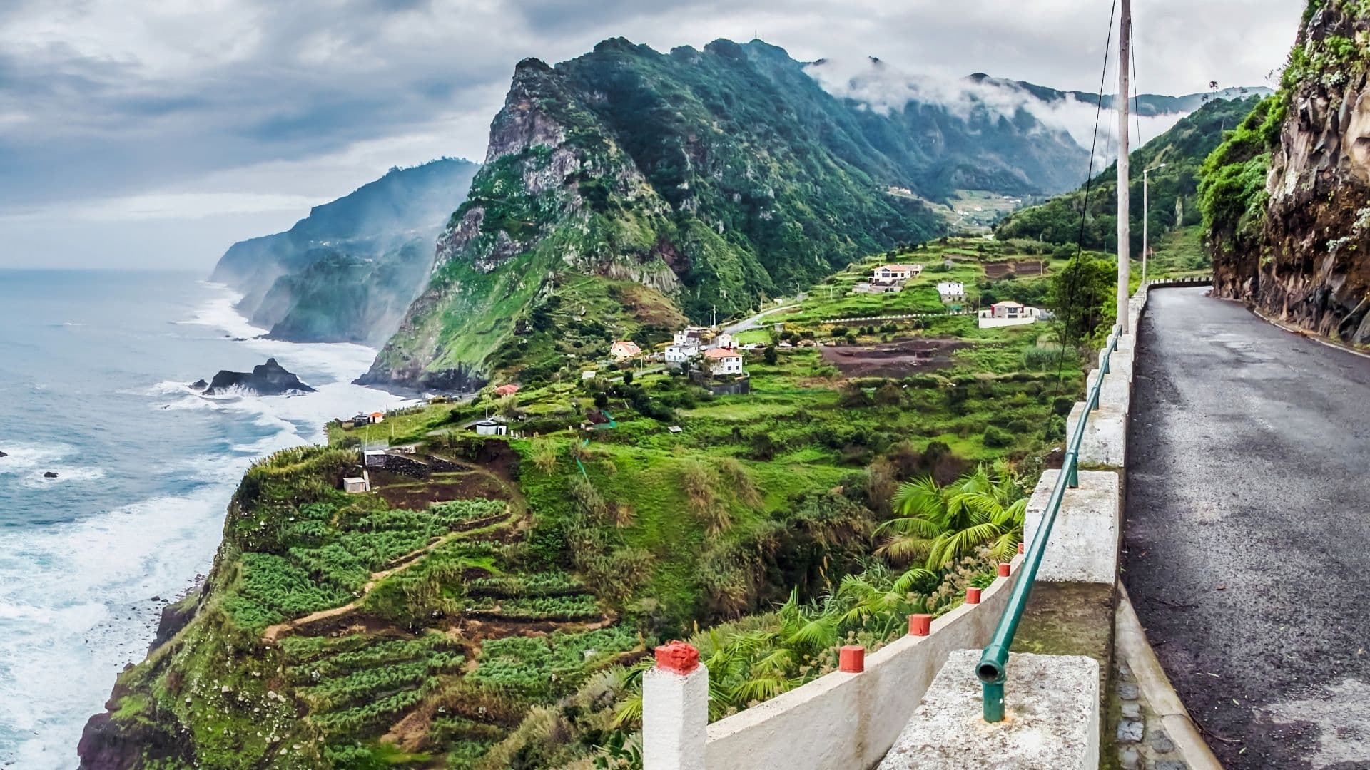 island of madeira and its hillside vineyards