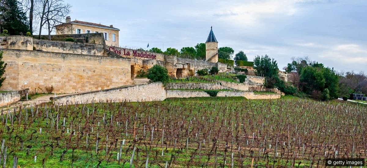 the bordeaux region of france and the vineyards inside the region