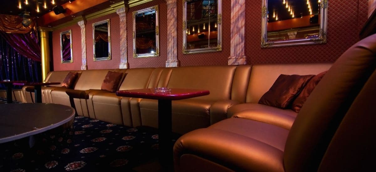 a private area in an upscale social club in miami