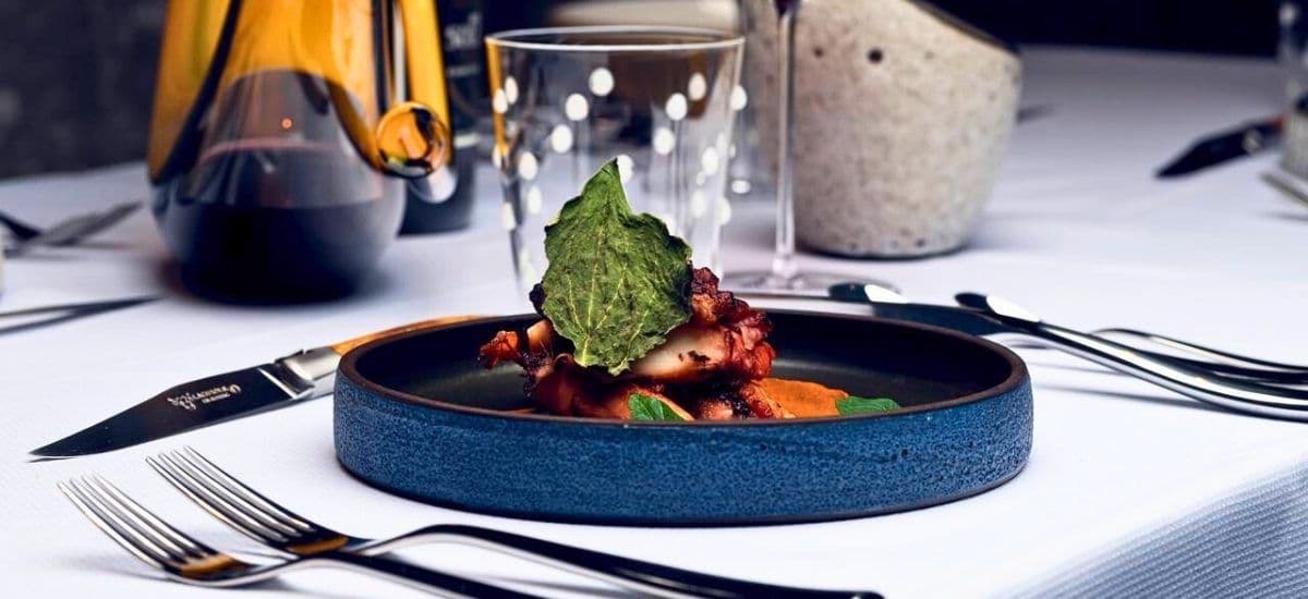 a fine dining dish prepared by a trained chef